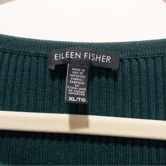Eileen Fisher Ribbed Long Bell Sleeve Knit Top - Picture 2 of 4